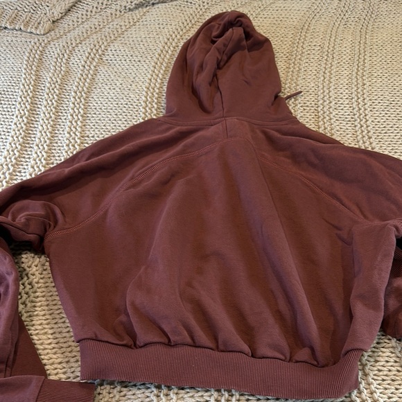 Gymshark Brown Hooded Sweatshirt cropped Relaxed Fit - Picture 5 of 5
